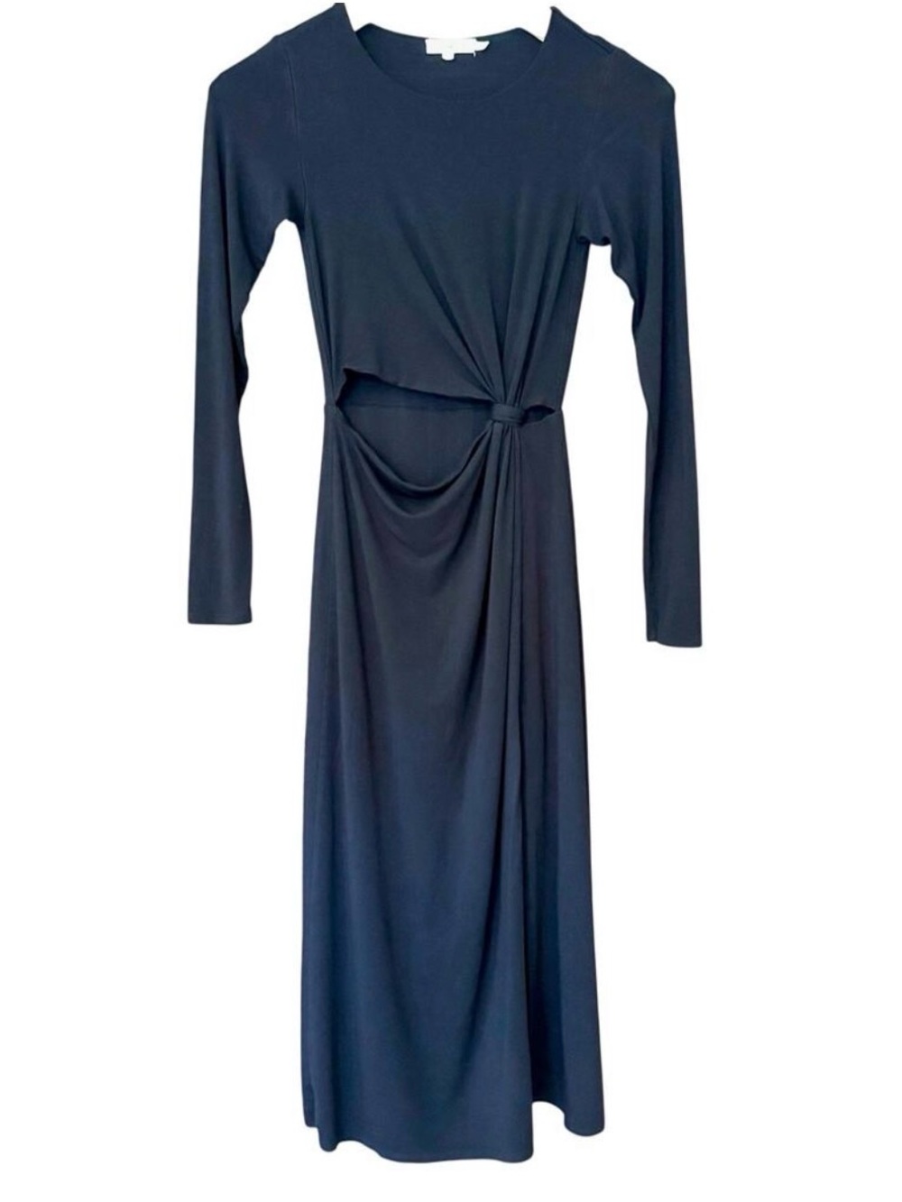 Good American Black Good Touch Long Sleeve Cutout Twist Dress Size 0